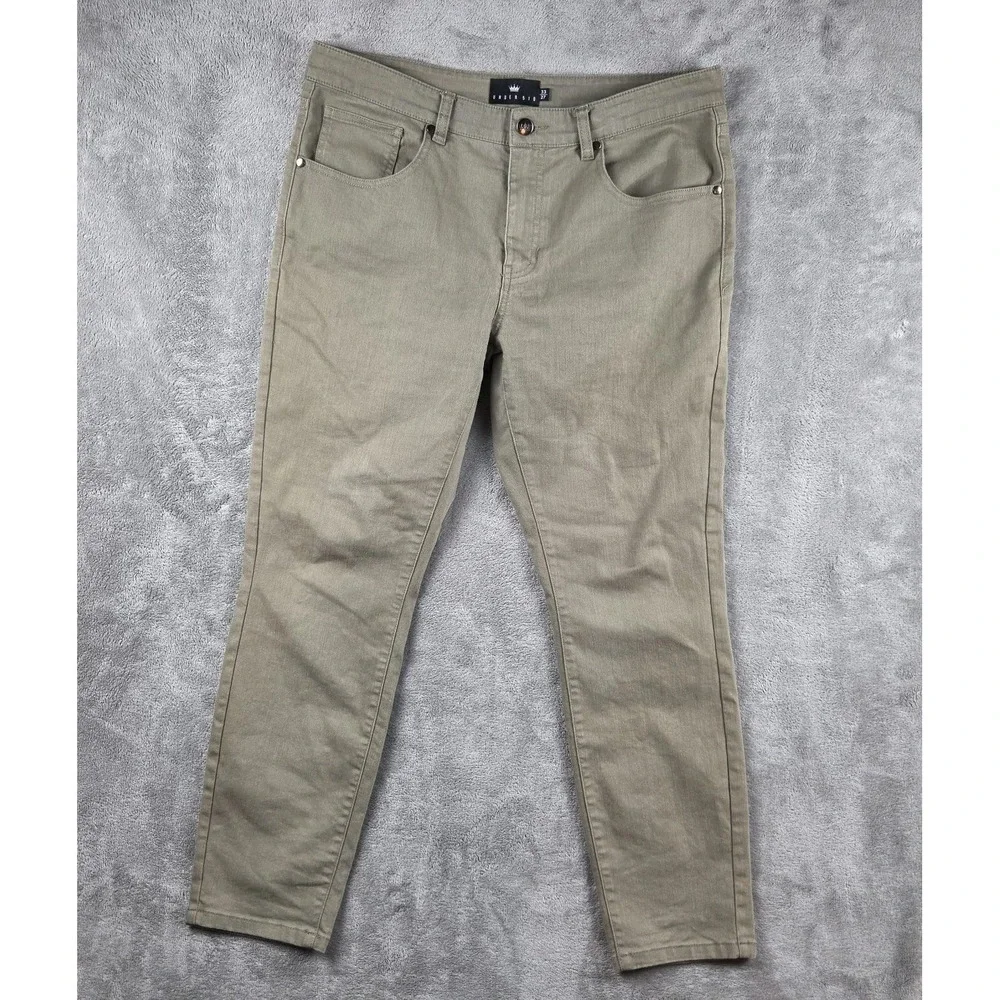 Under 510 Light Green Garment Dyed Stretch Tapered Leg Jeans Mens Size 33x27